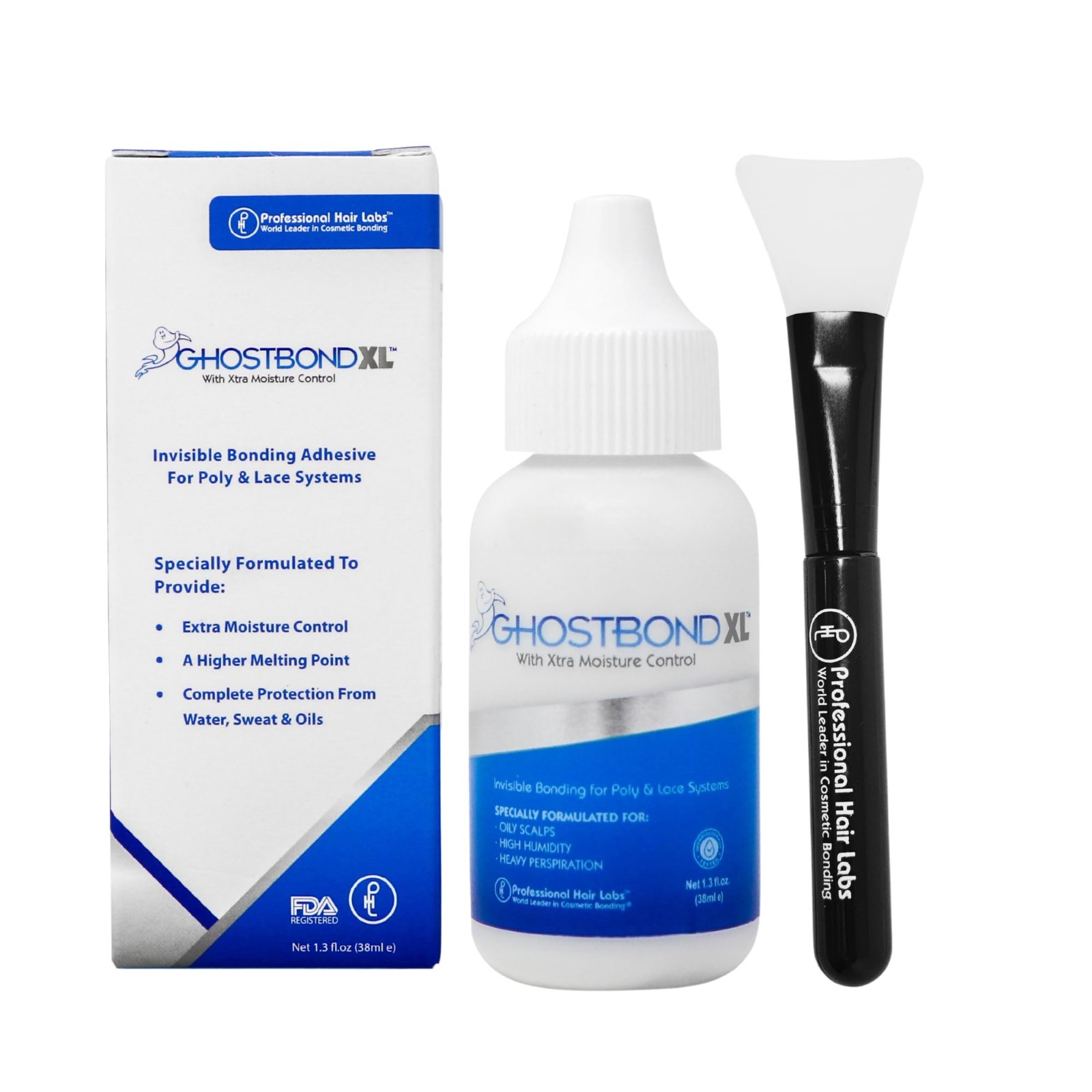 Invisible Lace Wig Glue – XL Hair Replacement Adhesive 1.3oz, Water & Oil-Resist