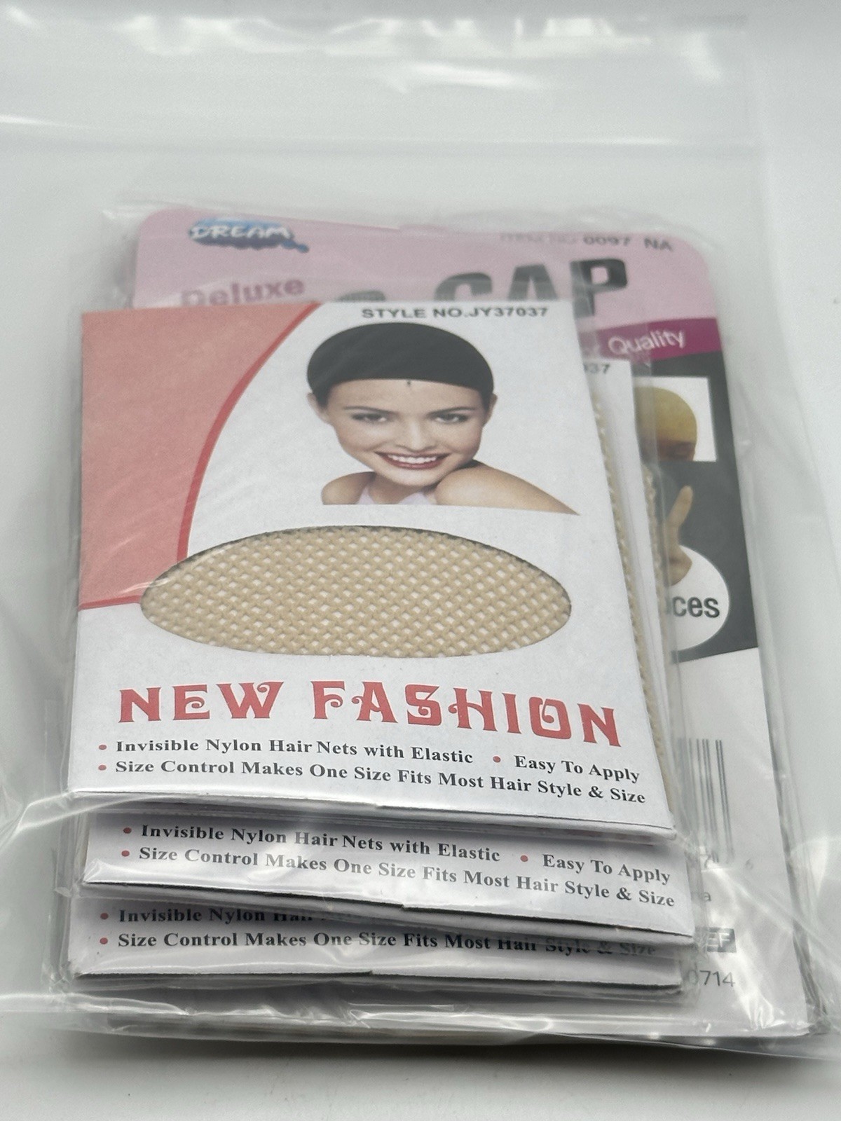 Wig Cap And Net Lot New Unopened Packages 4 Caps 3 Packs Nets Neutral Tone