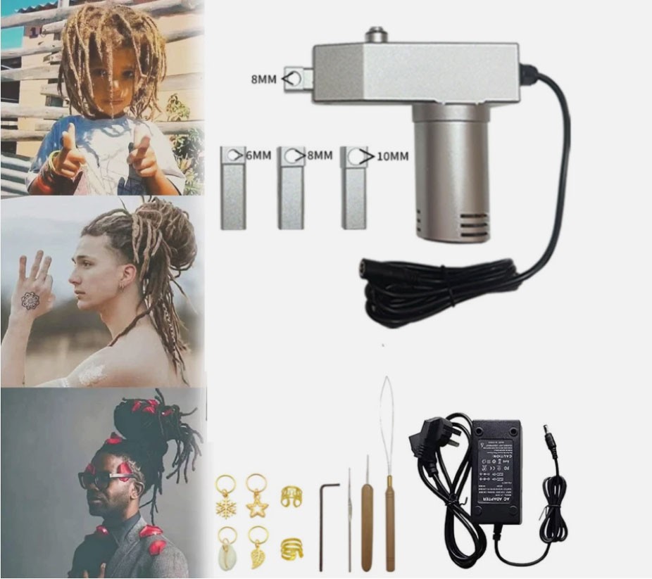 6/8/10MM Dreadlock Machine Crochet Braiding Electric Instant loc Machine