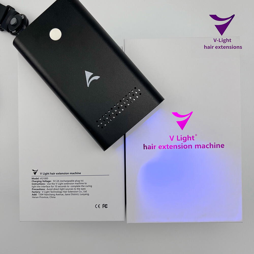 New UV Light Extensions Kit V Light Hair Extension Machine,V-light glue 20g * 2