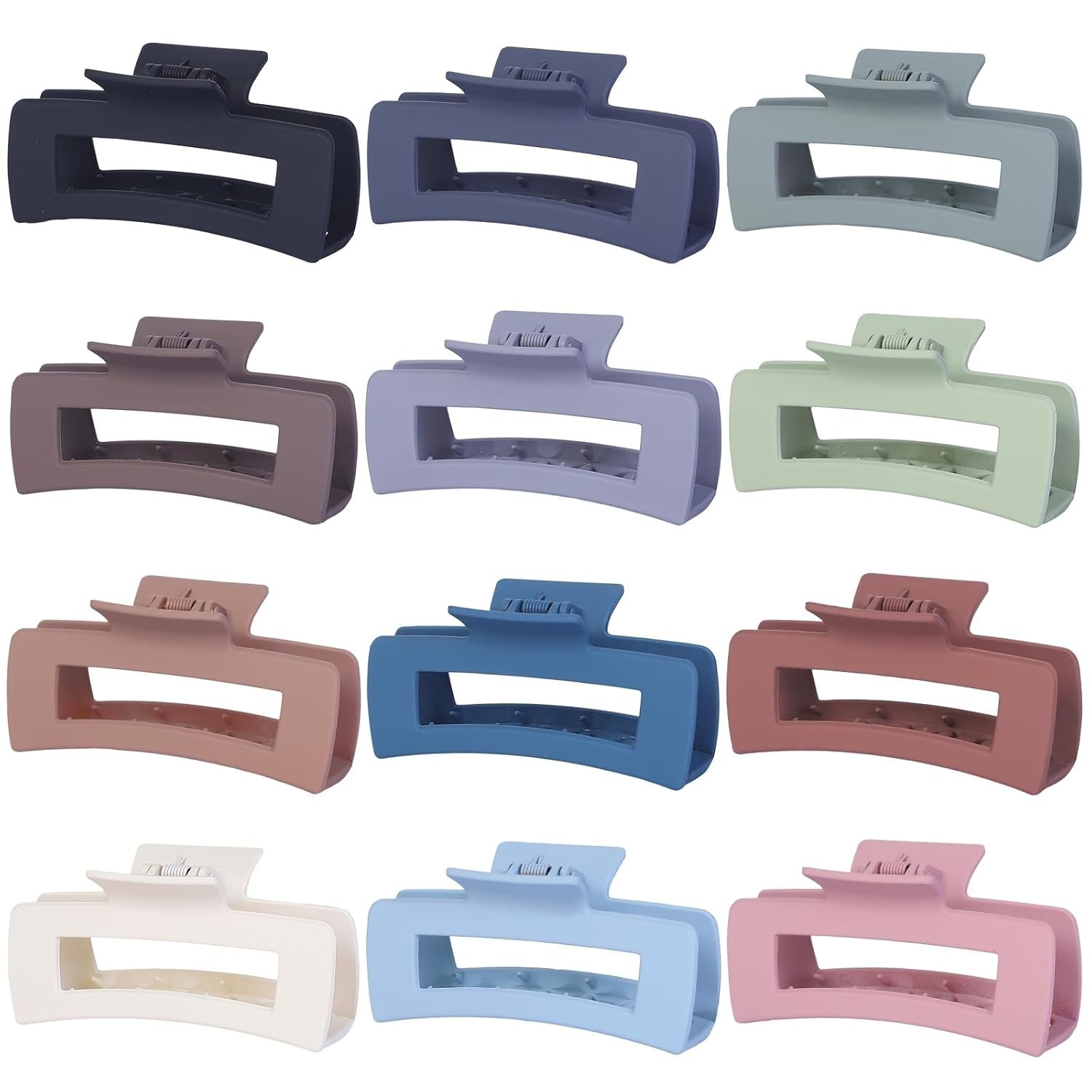 Hair Clip – Claw, 4.1 Inch Extra Large for Thick, Long, Curly Hair, 12 Pcs, 1…