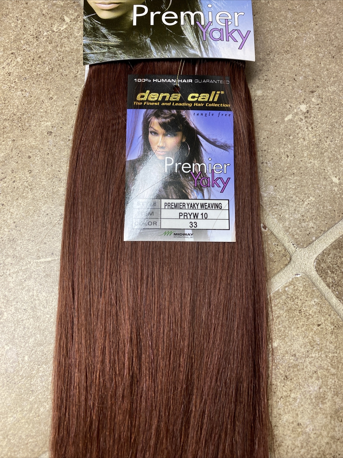 Dena Cali Premier Yaki 10” Color 33 Auburn 100% Human Hair for Weaving