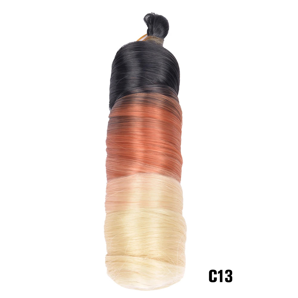 Pre Stretched 24Inch Synthetic Loose Wave French Curls Braiding Hair Extensions