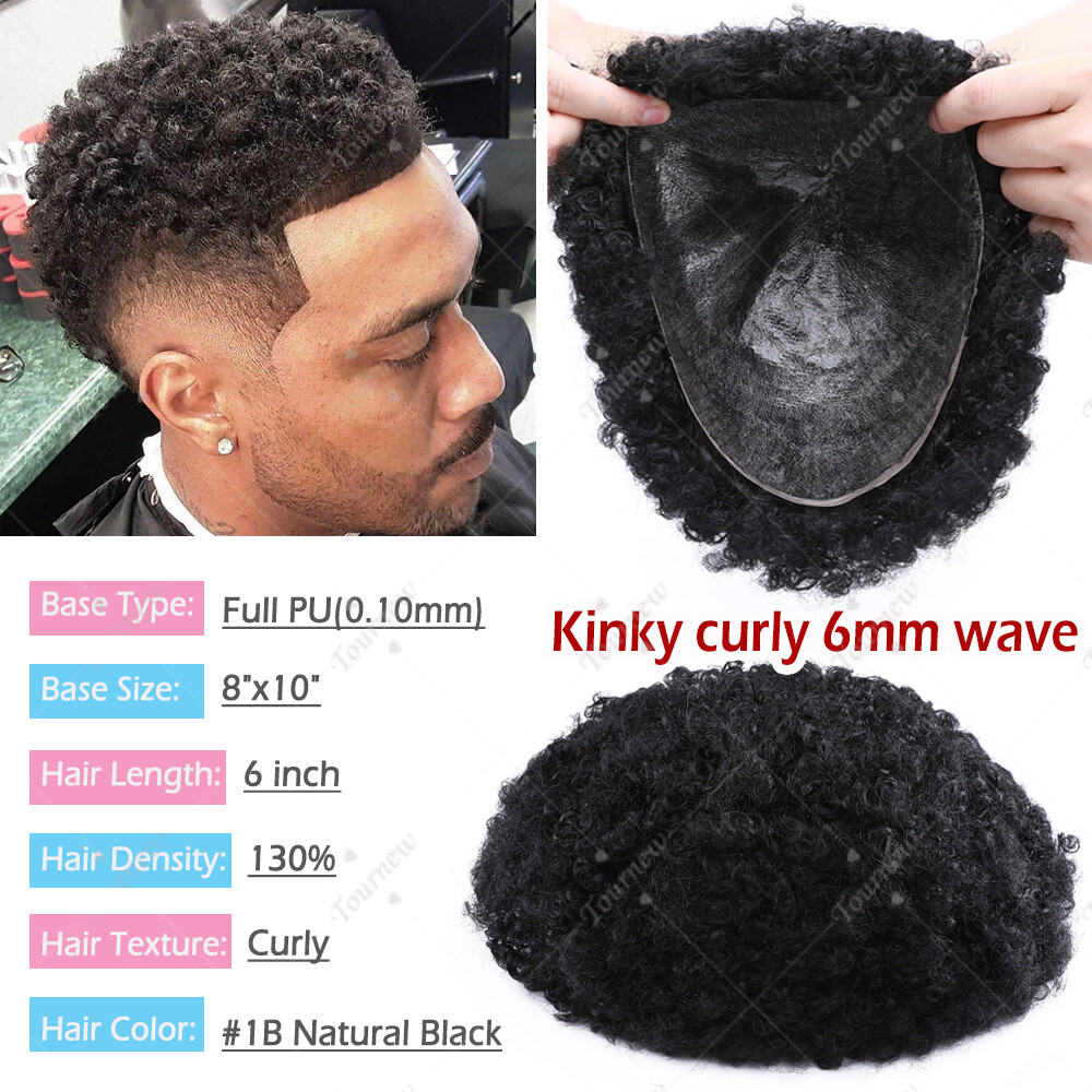 Invisible Men’s Hair Replacement System Toupee Hairpiece Front Lace Silk Skin US