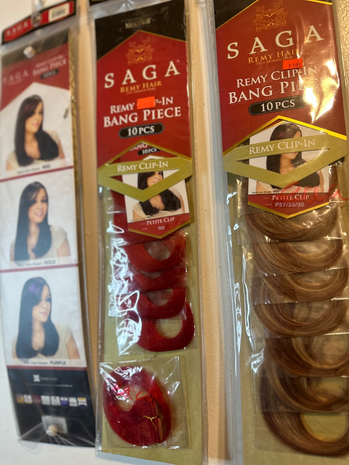 Milky Way Saga Remy Hair Clip-in Bang Piece 10 Pcs