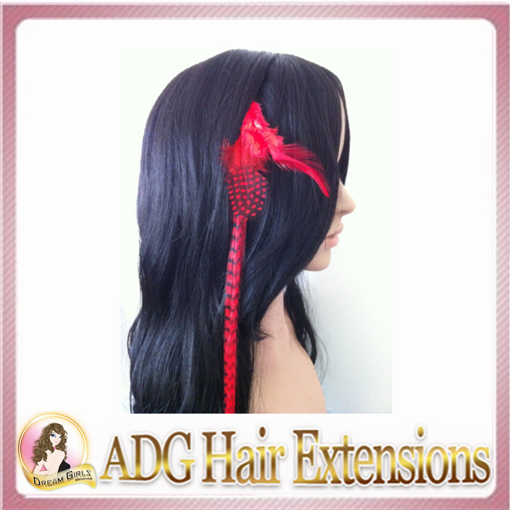 Beautiful Grizzly Feather Clip in Clip on Hair Extensions 6 Colours