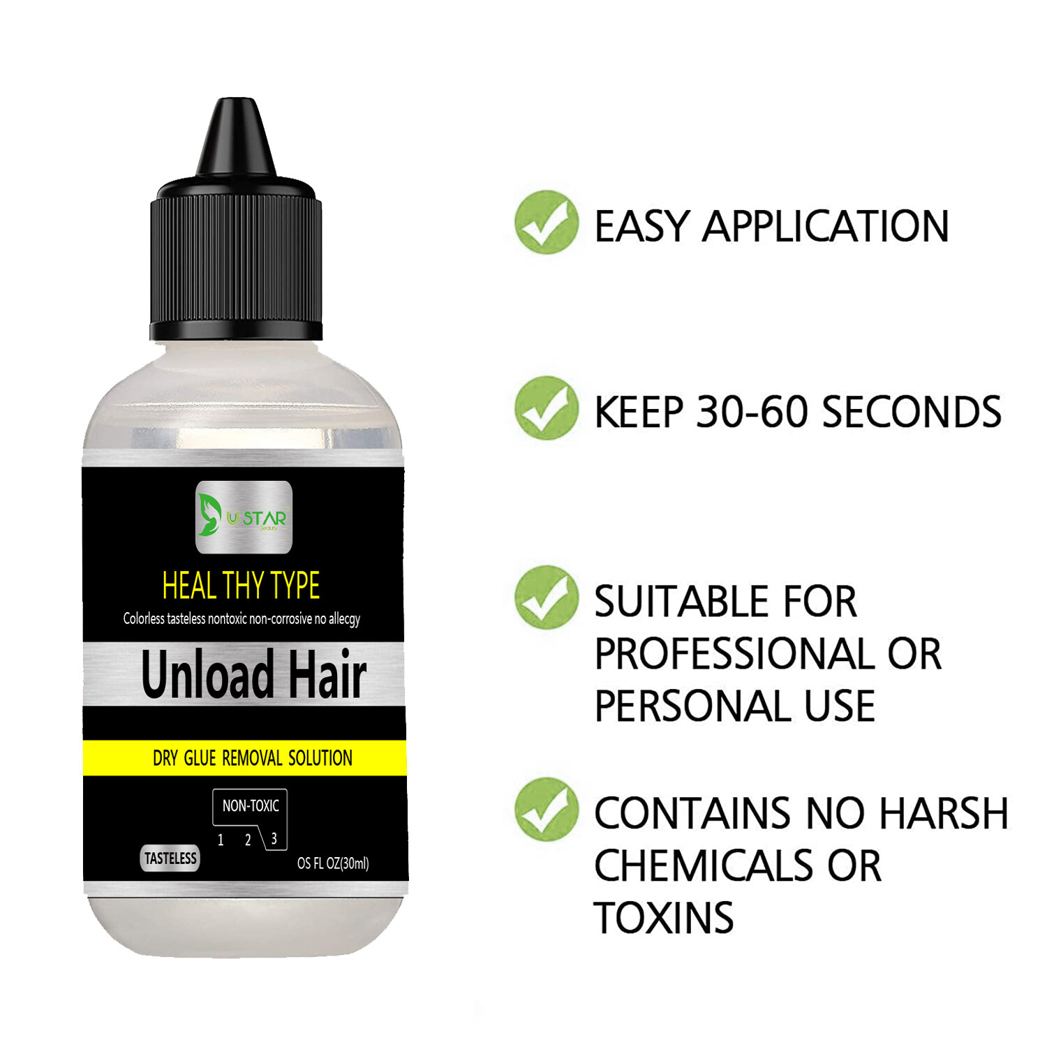 Lace Wig Adhesive 1.3 oz Glue and Glue Remoevr 1.0 oz for Hair Replacement Wig
