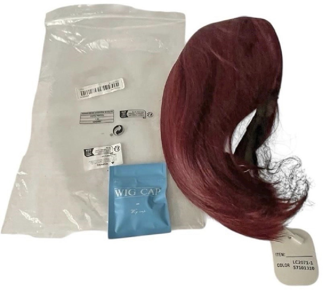Straight Burgundy Red Bob Wigs For Women Short Maroon Bob Synth Hair Wig Bangs