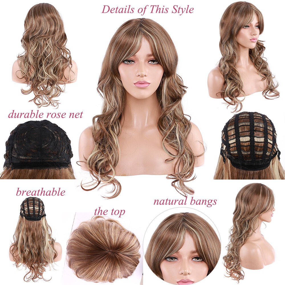 Women Girls Wigs Fashion Daily Party Cosplay Curly Straight Wavy Hair Wigs Hair