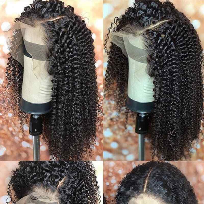 African Curly Hair Front Lace Wig Big Lace Head Cover Chemical Fiber Natural Wig