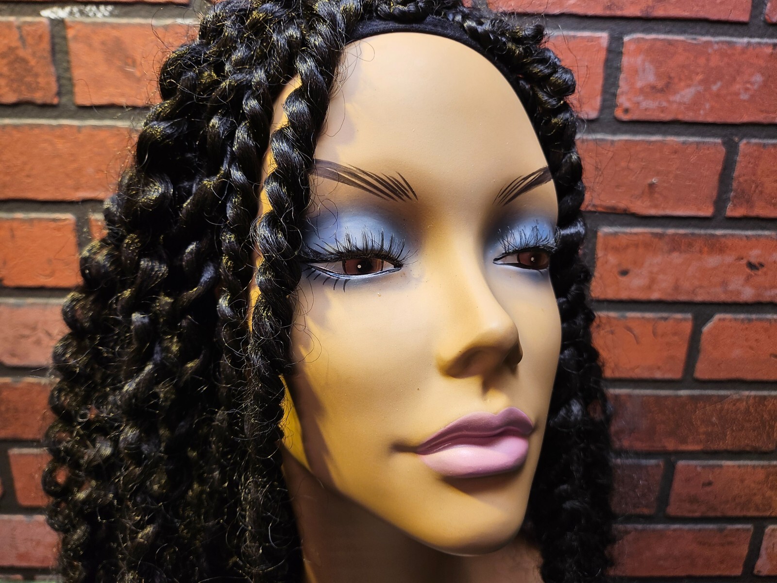 Mayde Beauty 2x Deep Wave 20″ Wig Weave + Face Mannequin Curls Dreadlocks Female