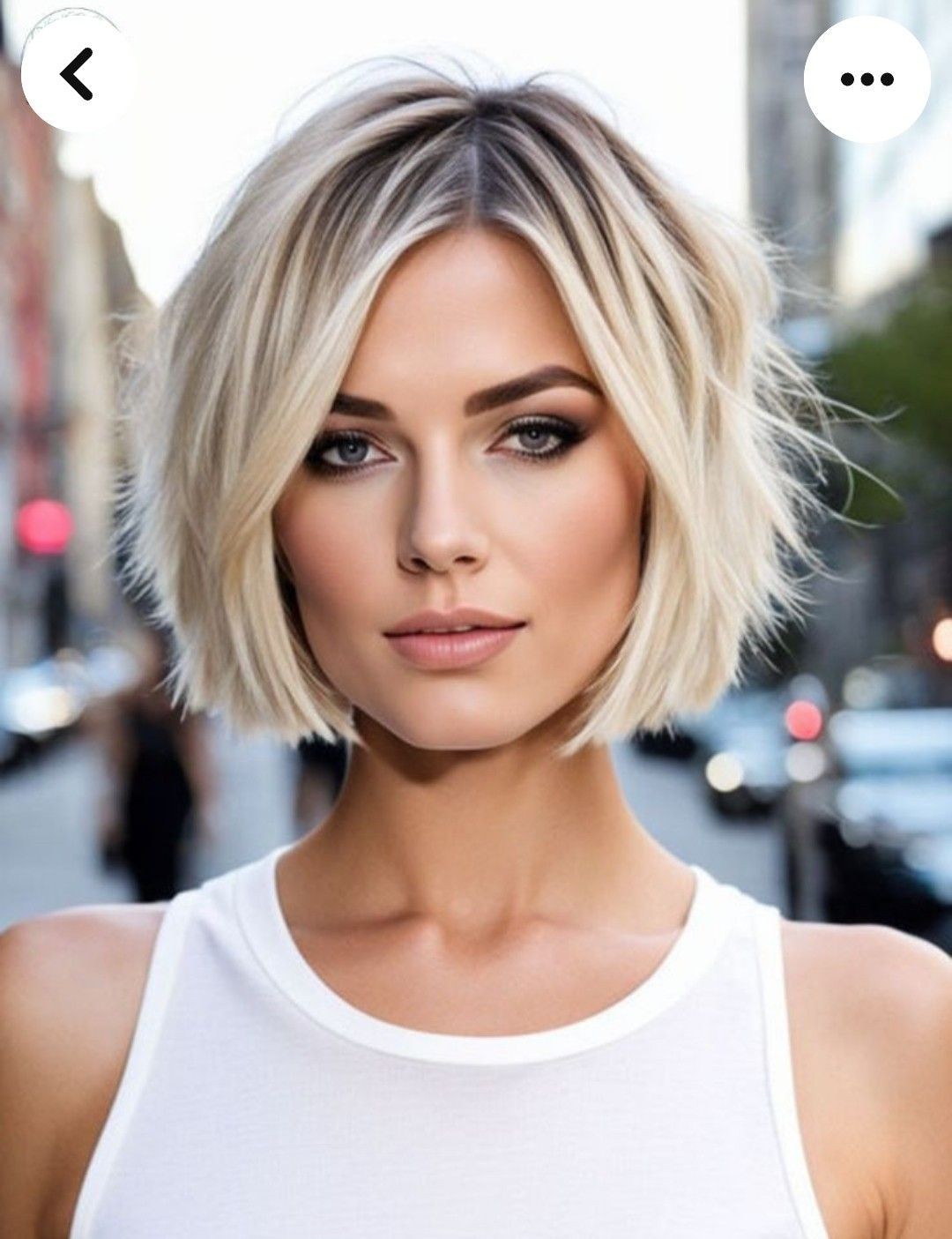 Balayage Short Ombre Blonde Bob Wigs 100% Human Hair Lace Front Wigs Dark Roots