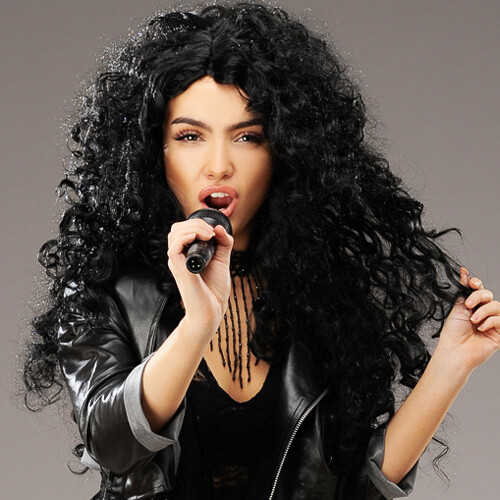 Full Wigs for Women Medium Long Curly Dark Black Wavy Synthetic Hair Styleable