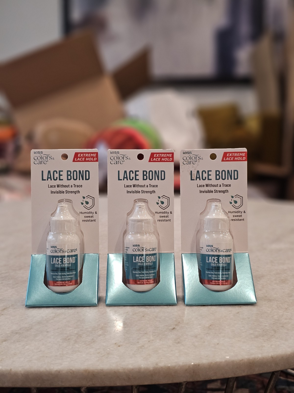 KISS Products Colors & Care Wig Lace Bond Glue – Extreme Hold – 1.1oz LOT OF 3