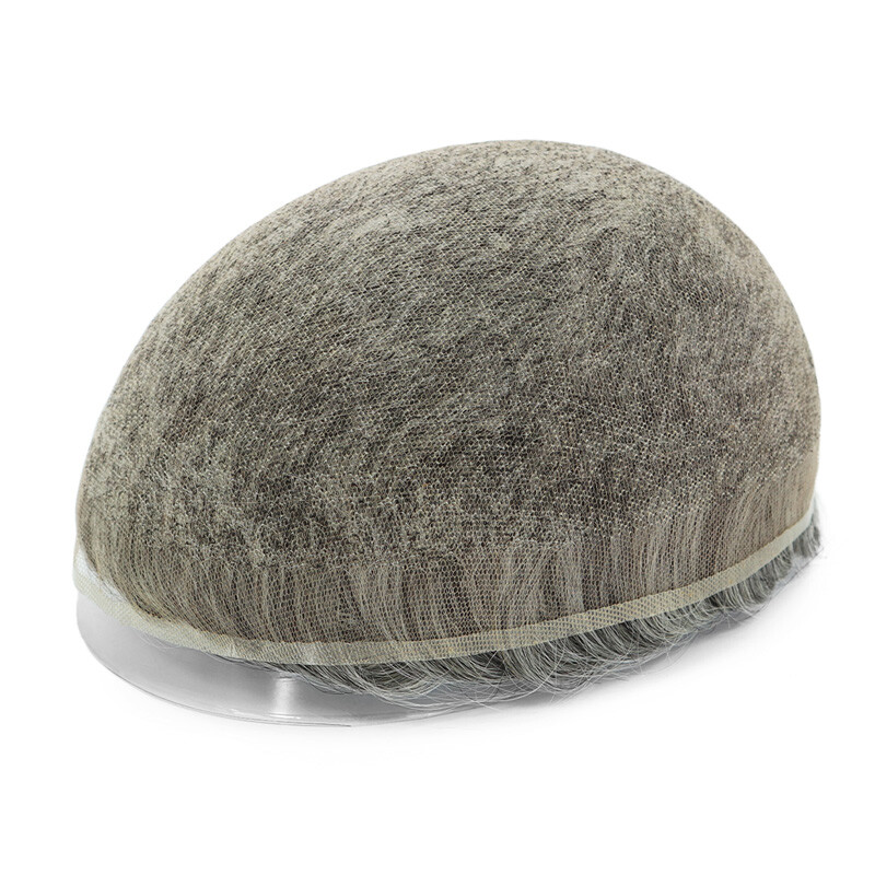 Mens Toupee Hair replacement Hairpiece for men Full French lace Mens Hair system