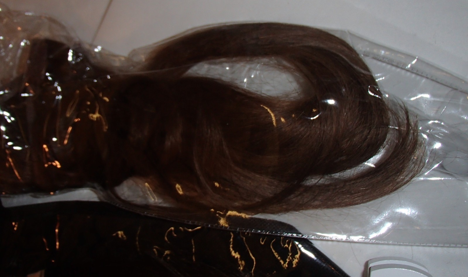 Hidden Crown Seamless CrownClip Human Hair Extensions #2 Brown 12” NEW Kit