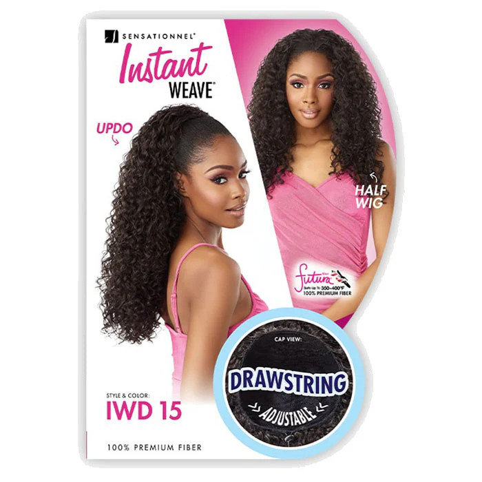 Sensationnel Instant Weave Drawstring Ponytail and Half Wig – IWD 15
