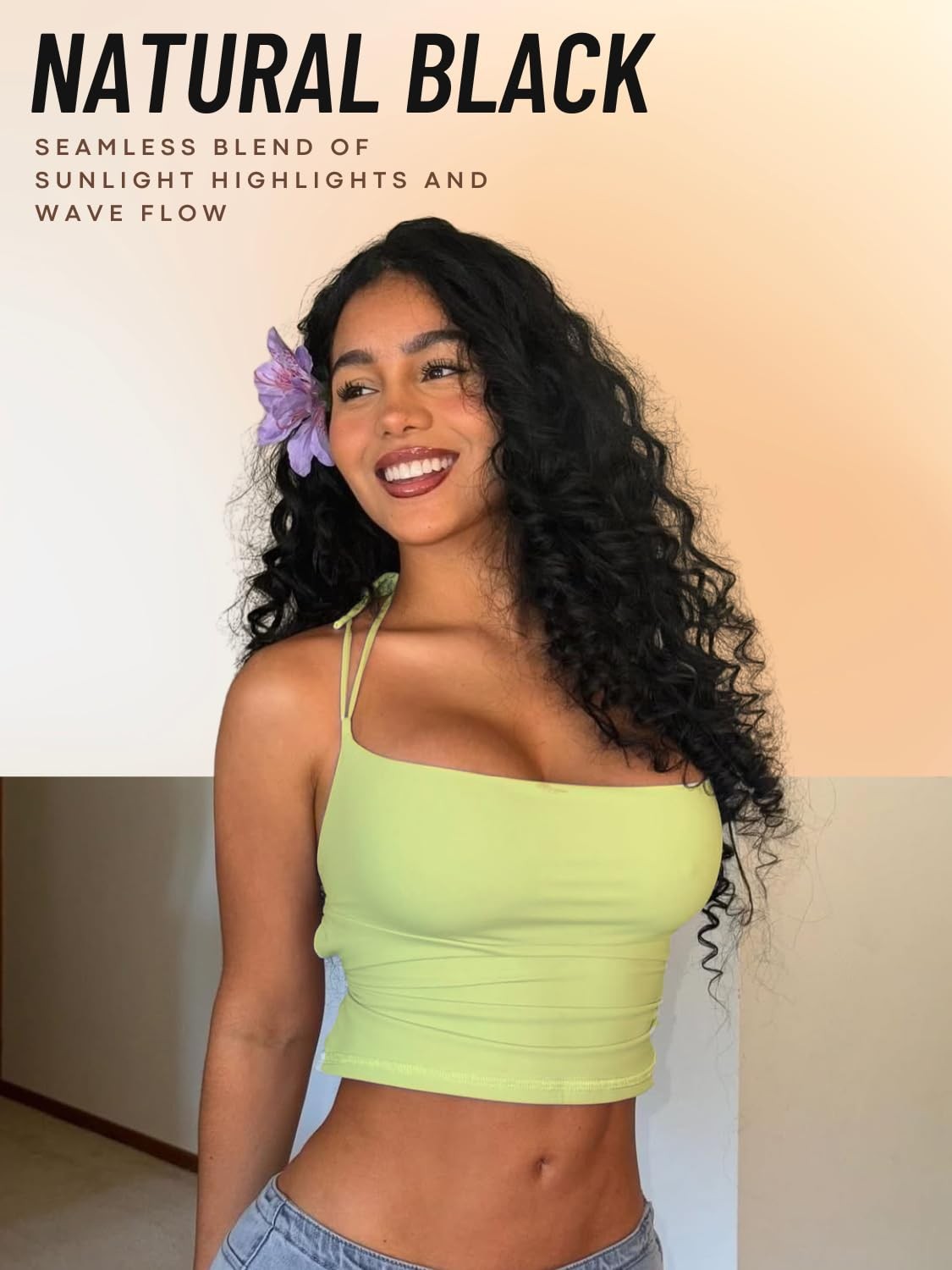 26 Inch Curly Wigs for Black Women,Synthetic Lace Front Wig Black Curly Wigs,…