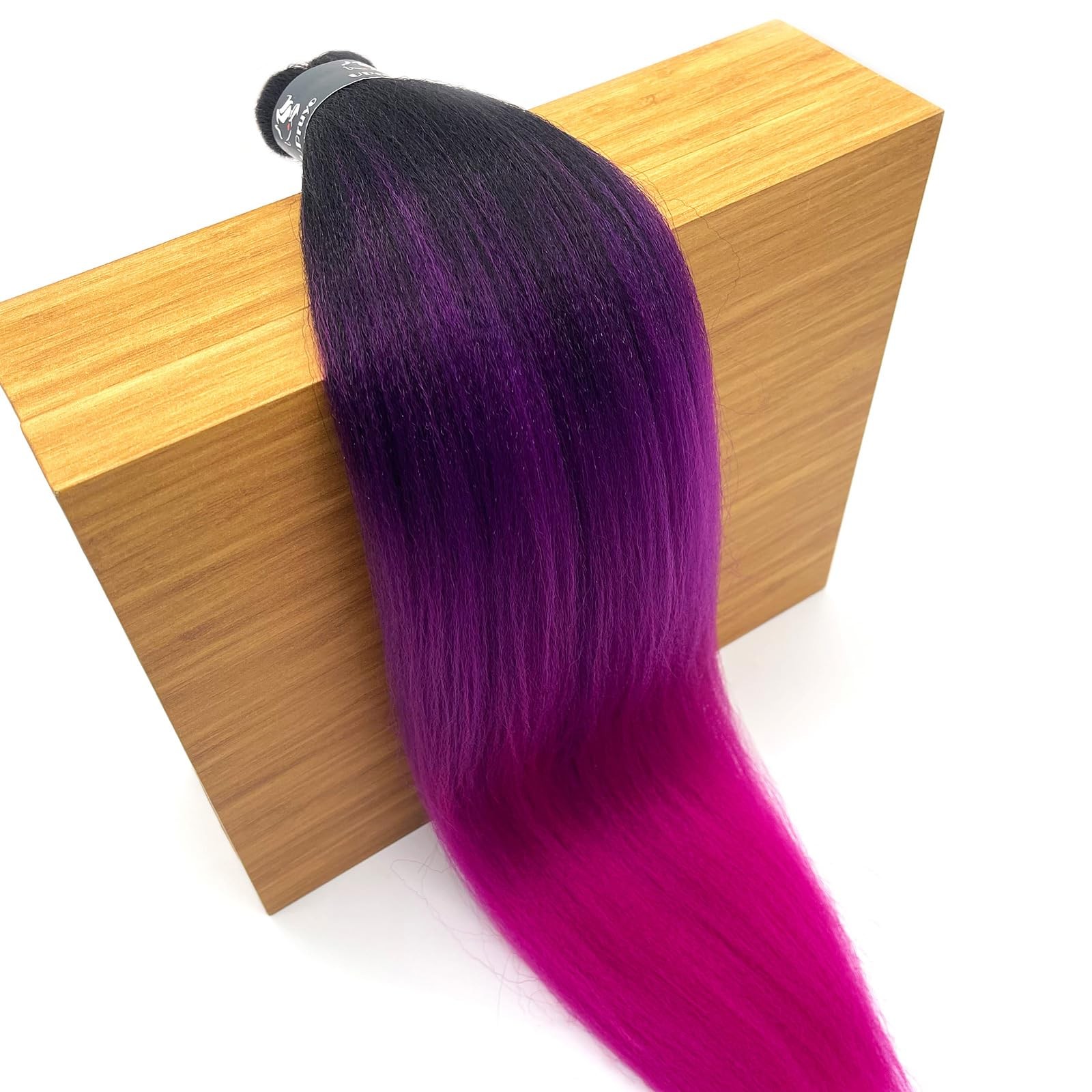 Upruyo Purple Pink Ombre Braiding Hair Pre Stretched Knotless Pink Prestretched
