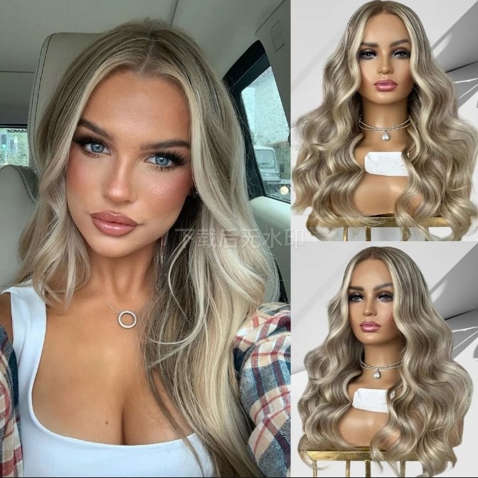 210 Density Highlight Stardust Ash Blonde 13×4 Lace Front 100% Human Hair Wig