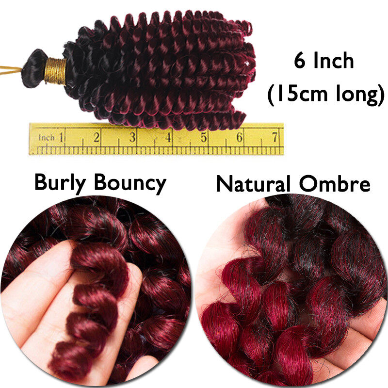 Jamaican Bounce Jumpy Wand Curl Crochet Braids Real Soft Hair Extensions Ombre Z