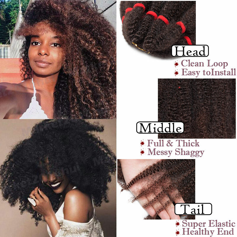 US Long Afro Kinky Twist Marley Braids Crochet Braiding Hair Extenions Bulk Sale