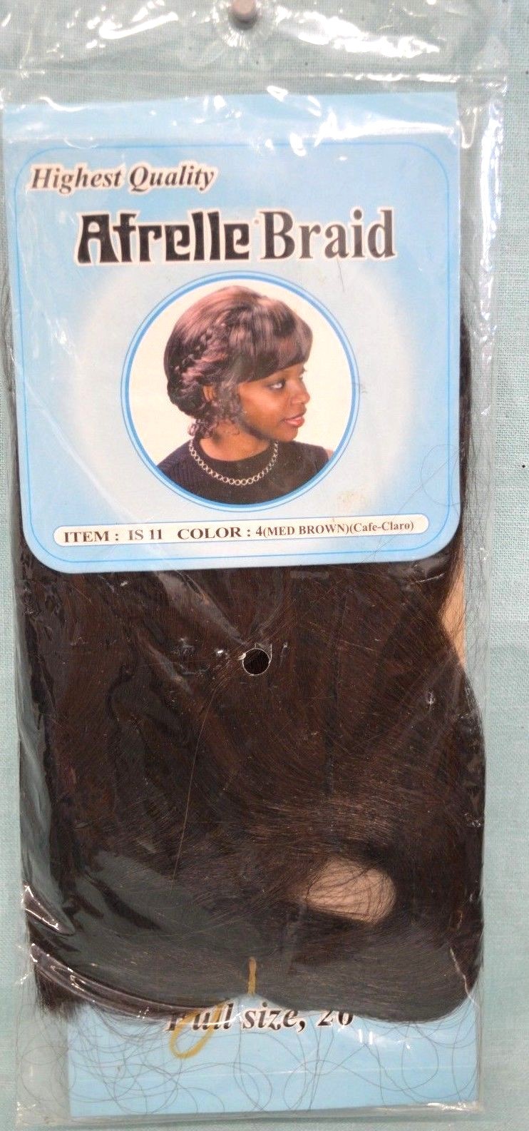 U CHOOSE Afrelle BRAID Brown Medium DARK Full SIZE 26″ Fiber Faux HAIR Women NEW