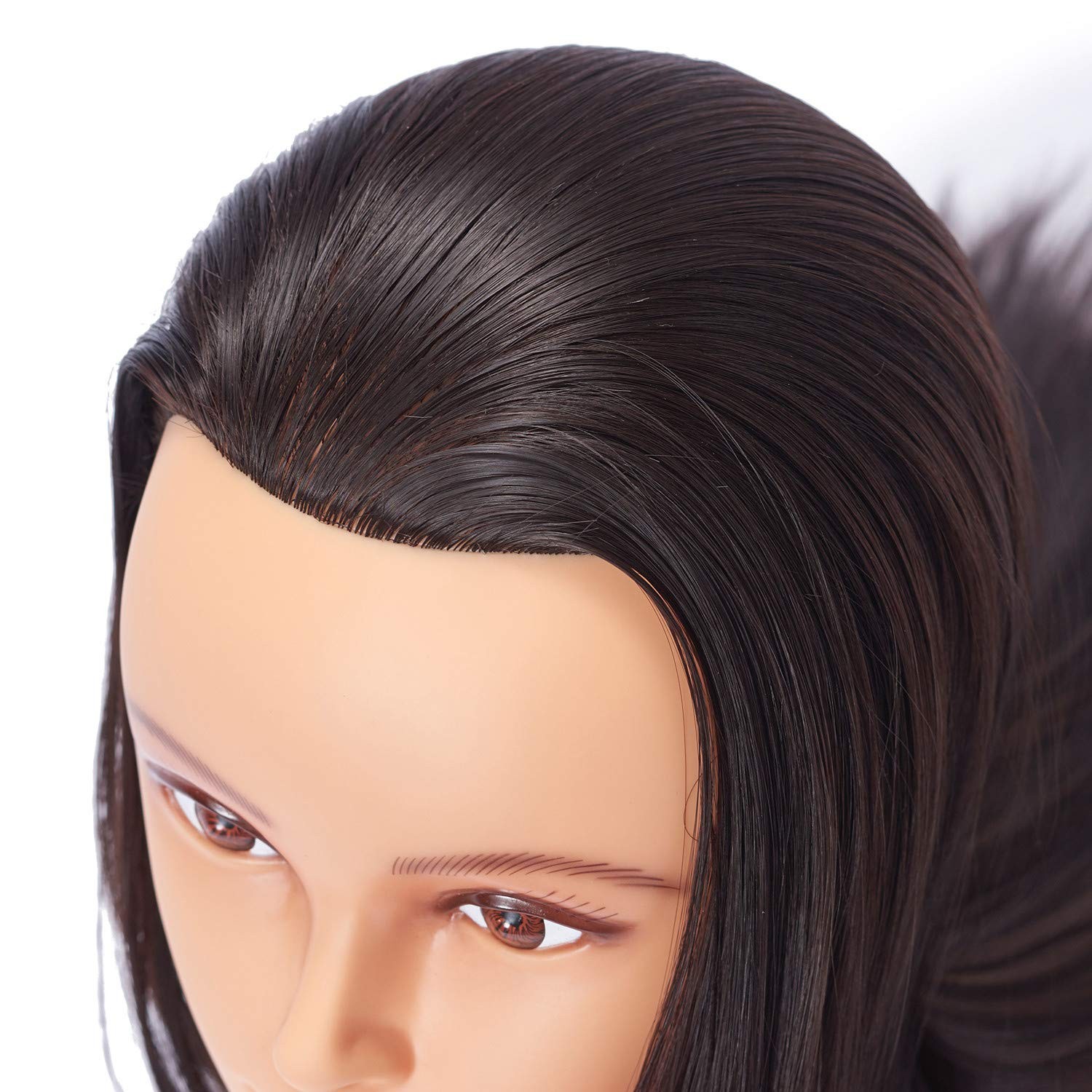 Hairlink 26-28” Mannequin Head Synthetic Fiber 1 Count (Pack of 1), black