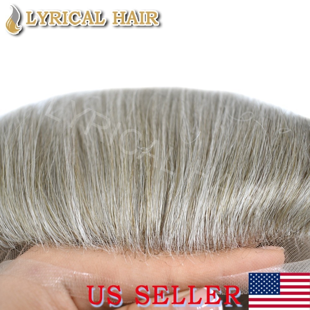 Lyrical Hair Full Lace Mens Hairpiece Human Hair Toupee Natural Hairline System