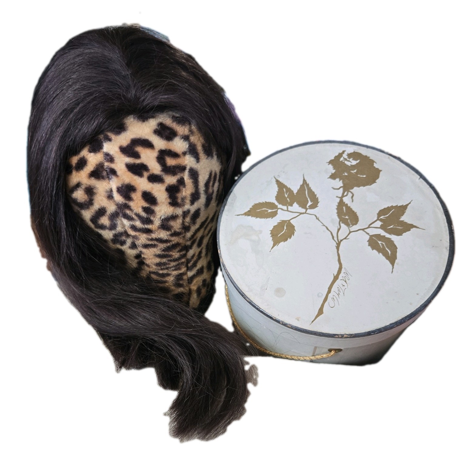 Vintage 1960s EDITH IMRI LORD & TAYLOR Human Hair Wiglet Original Box Italy