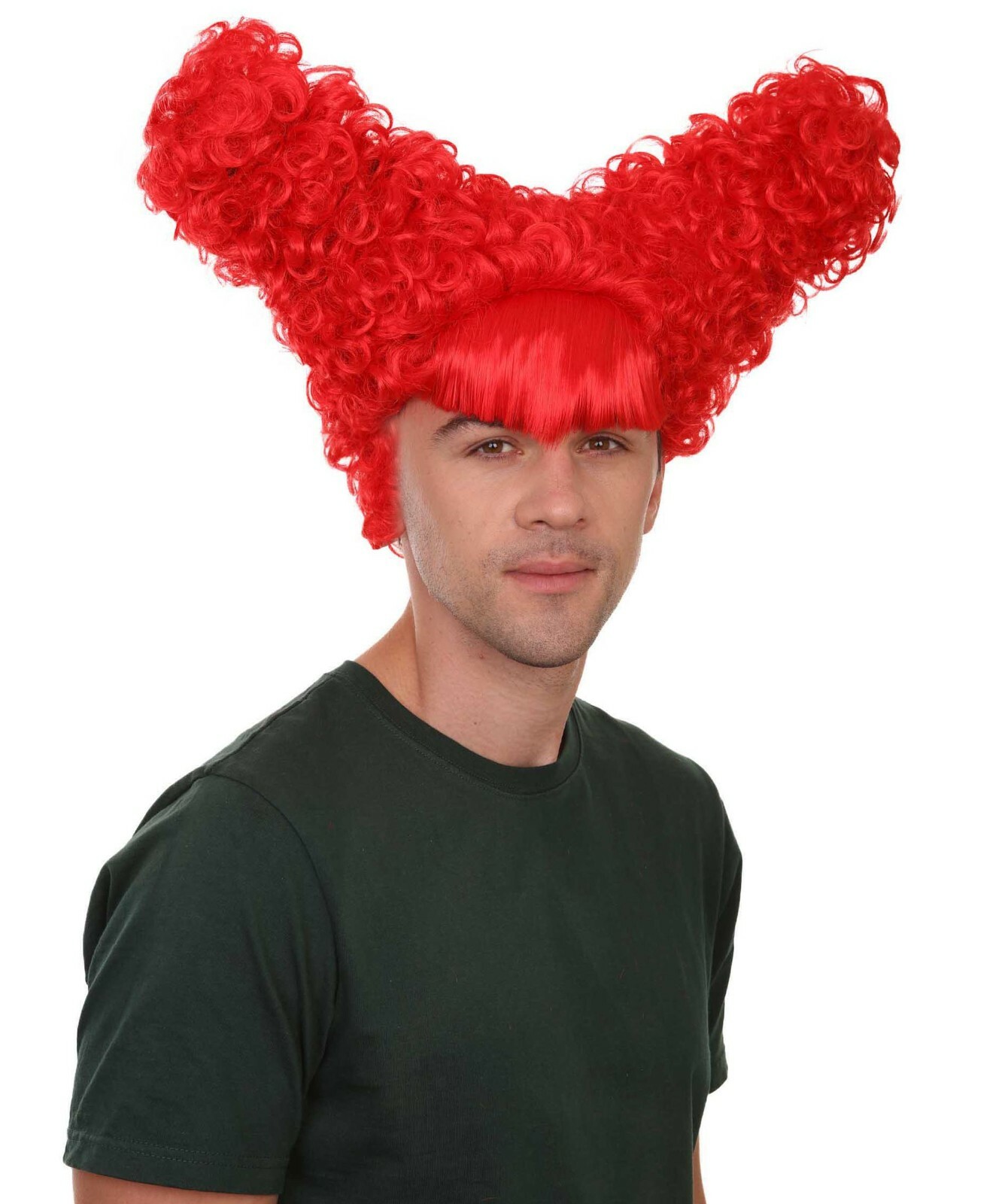 Adult Red Curly Wave Fanny Wig for Cosplay Drama Queen Party Fancy Dress HM-315A