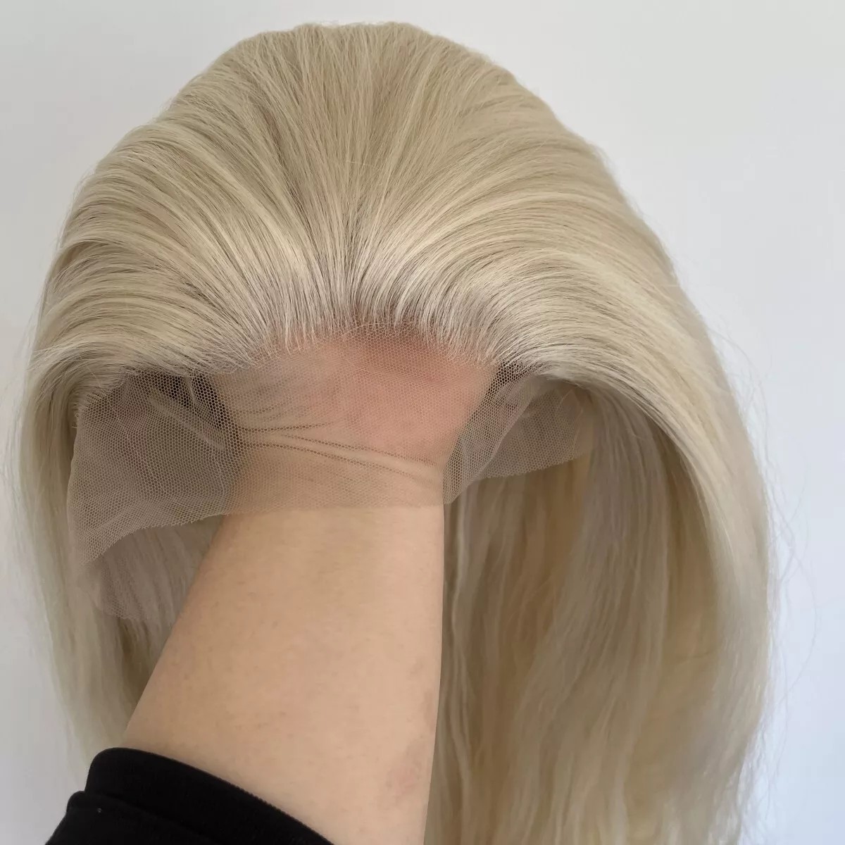 Long Straight Heat Resistant Synthetic Hair Layered Lace Front Wig Blonde