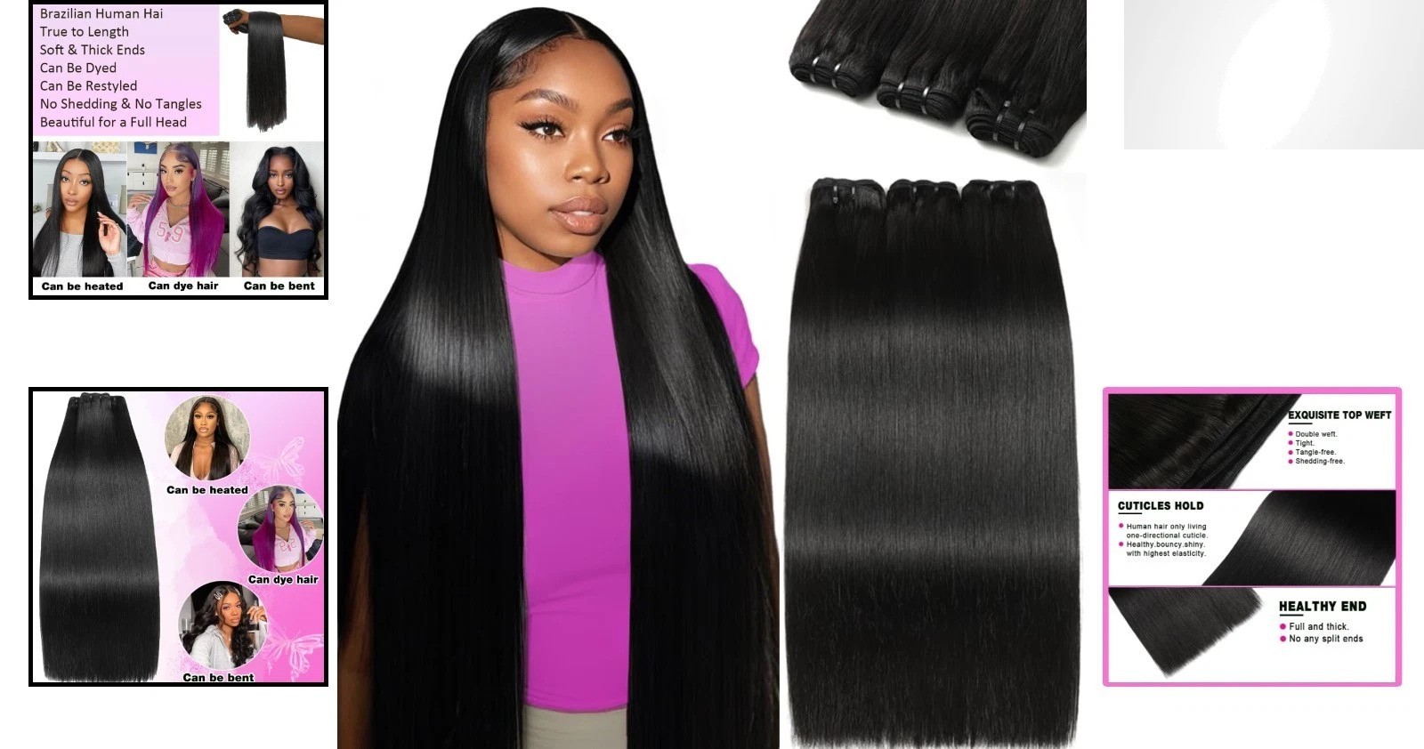 Silky Soft 12A Unprocessed Brazilian Hair Bundles – Versatile Lengths 20-24 Inch