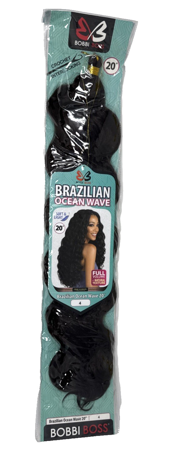 Bobbi Boss Voluminous Hair, Brazilian Ocean Wave, Soft And Light, 20”, Color 4