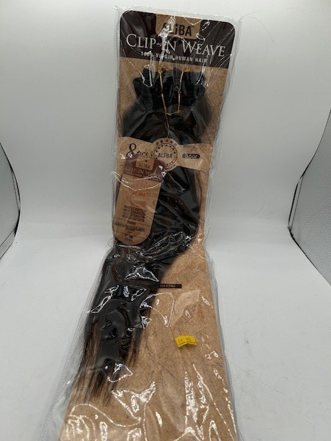 Aliba Clip In Weave 100% Virgin Human Hair Color PFR1B/30 18″ BN SEALED