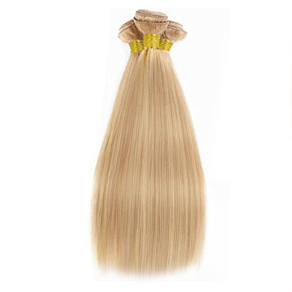 Giginger Bundles Human Hair 300G P27/613 Blonde Straight Human Hair Bundles 22