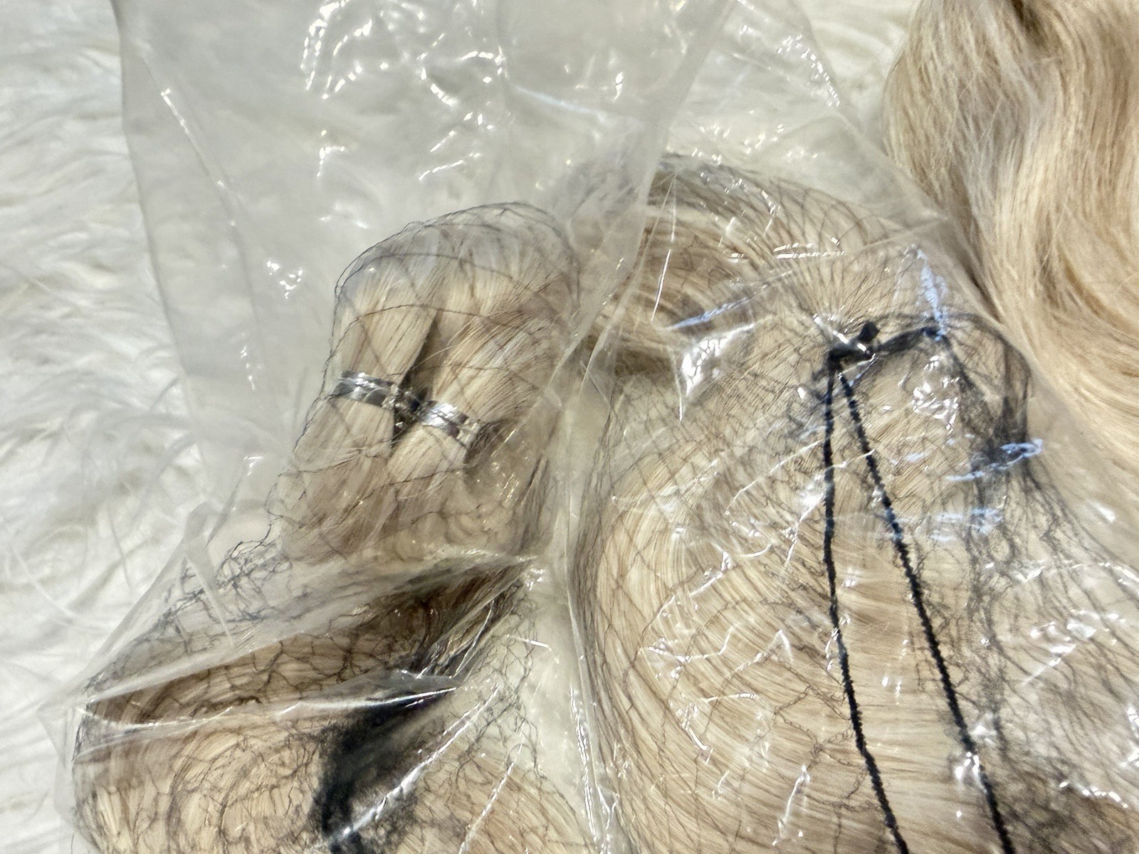 8PCS Platinum Blonde Body Wave Crochet Hair 24” Synthetic Wavy Extensions