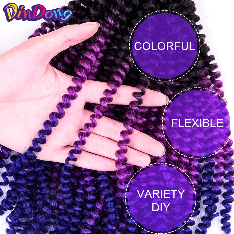 Spring Twist Braiding Hair Extensions Ombre Passion Twist Crochet Loop 30Strands