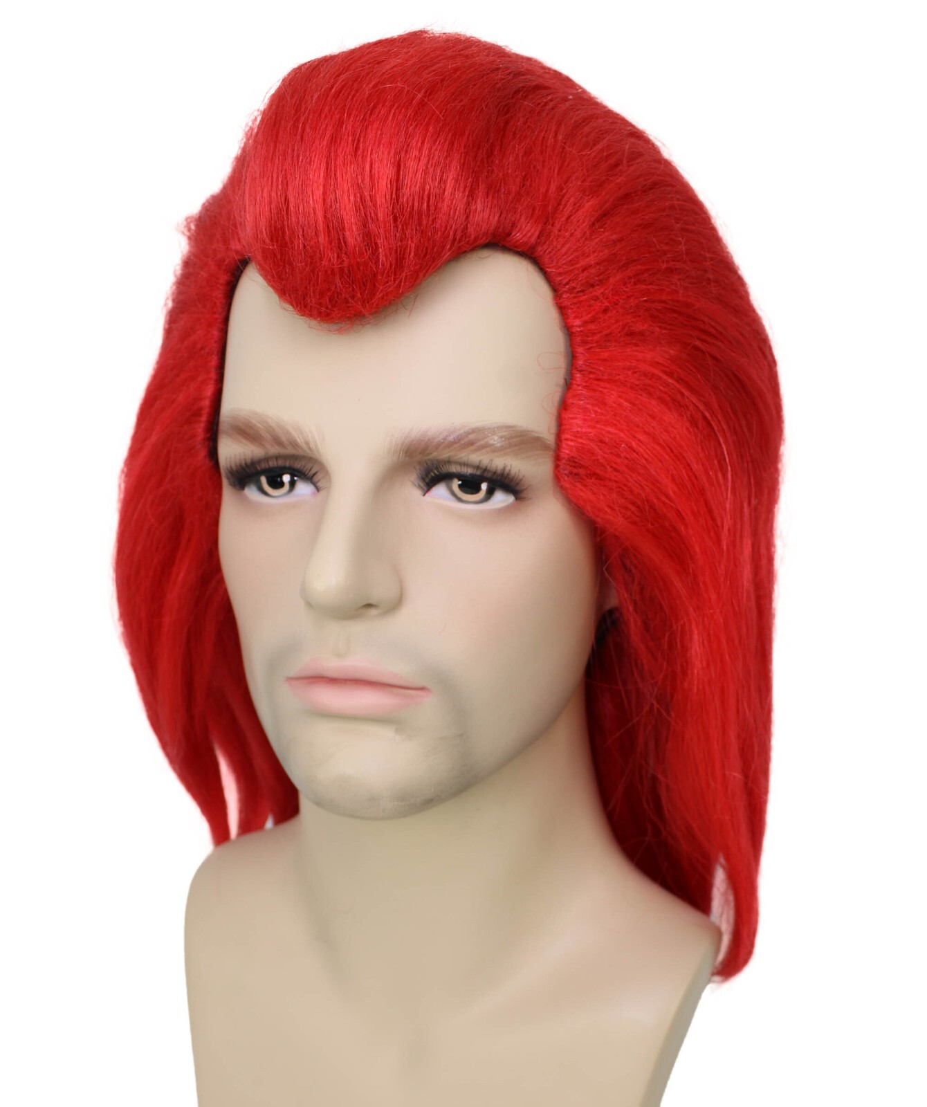 Adult Unisex Video Game Movie Red Furry Cosplay Wig I Synthetic Fiber HM-1512