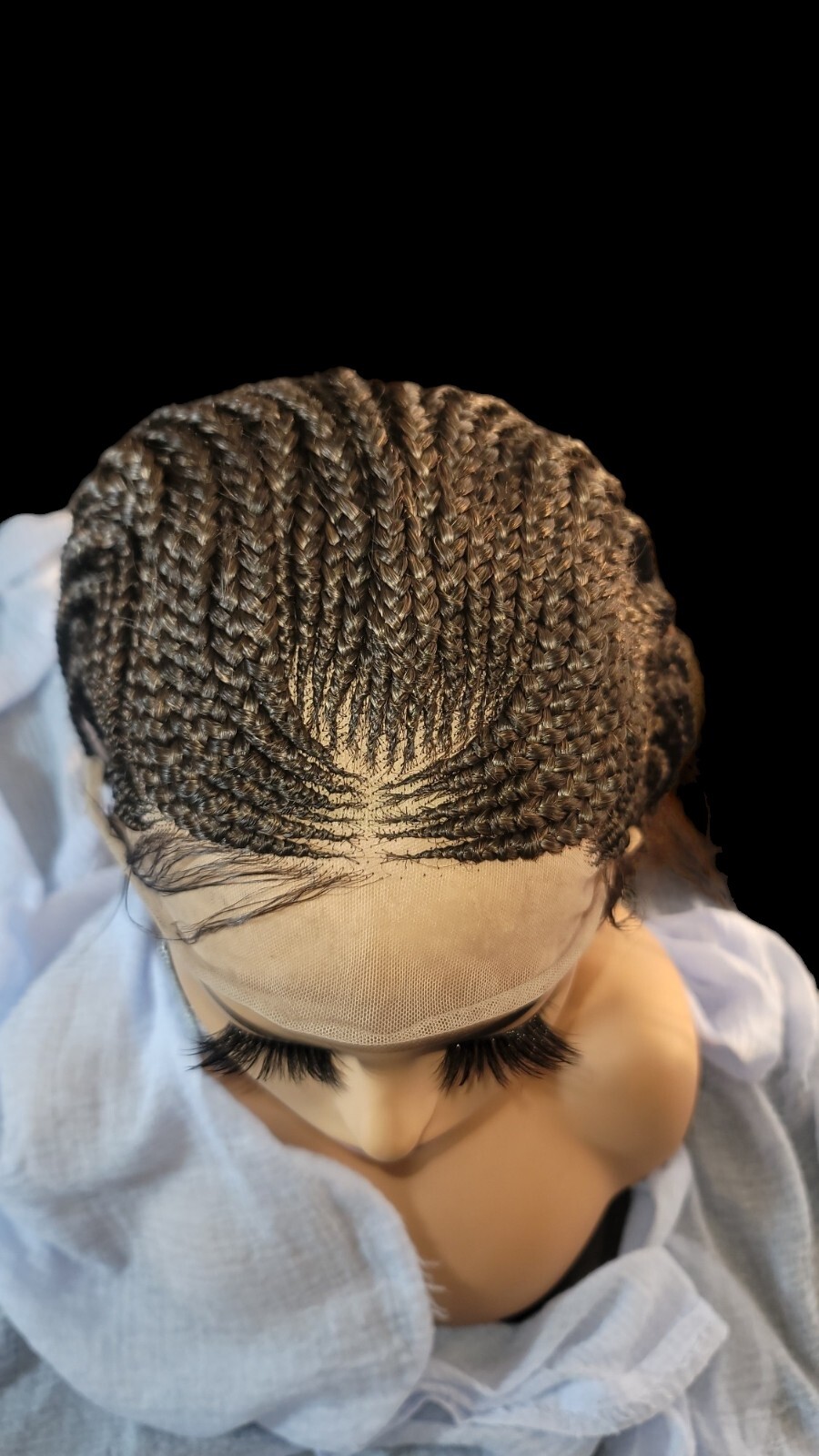 Braided Wig Full Lace Glueless Box Braids Cornrows 22″ 2/30 Ombre Handmade NWT