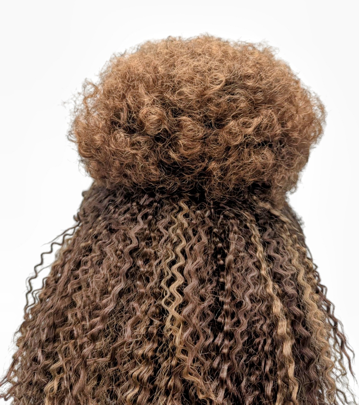 Synthetic 2 Pack Afro Puff Balls Color 1B/30 Off Black/Auburn Highlights