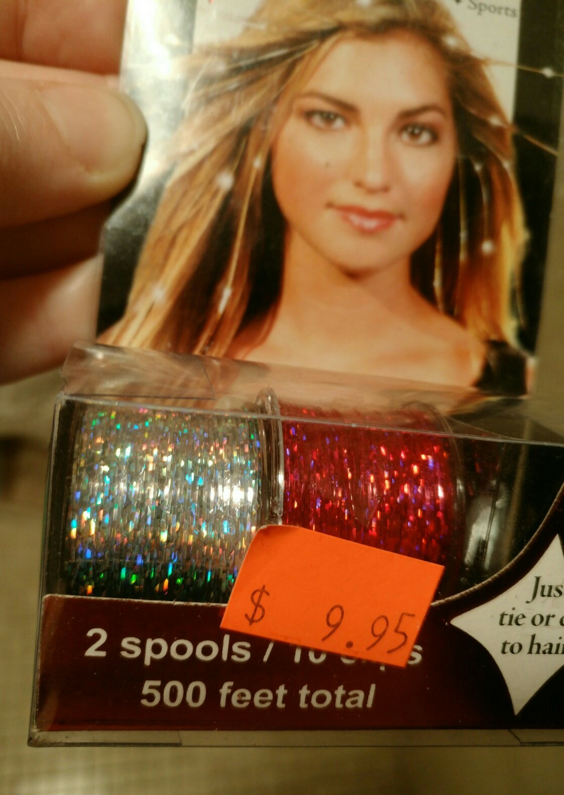 As seen on TV Bling String Sparkly Hair Extension 500 feet wedding dance sports