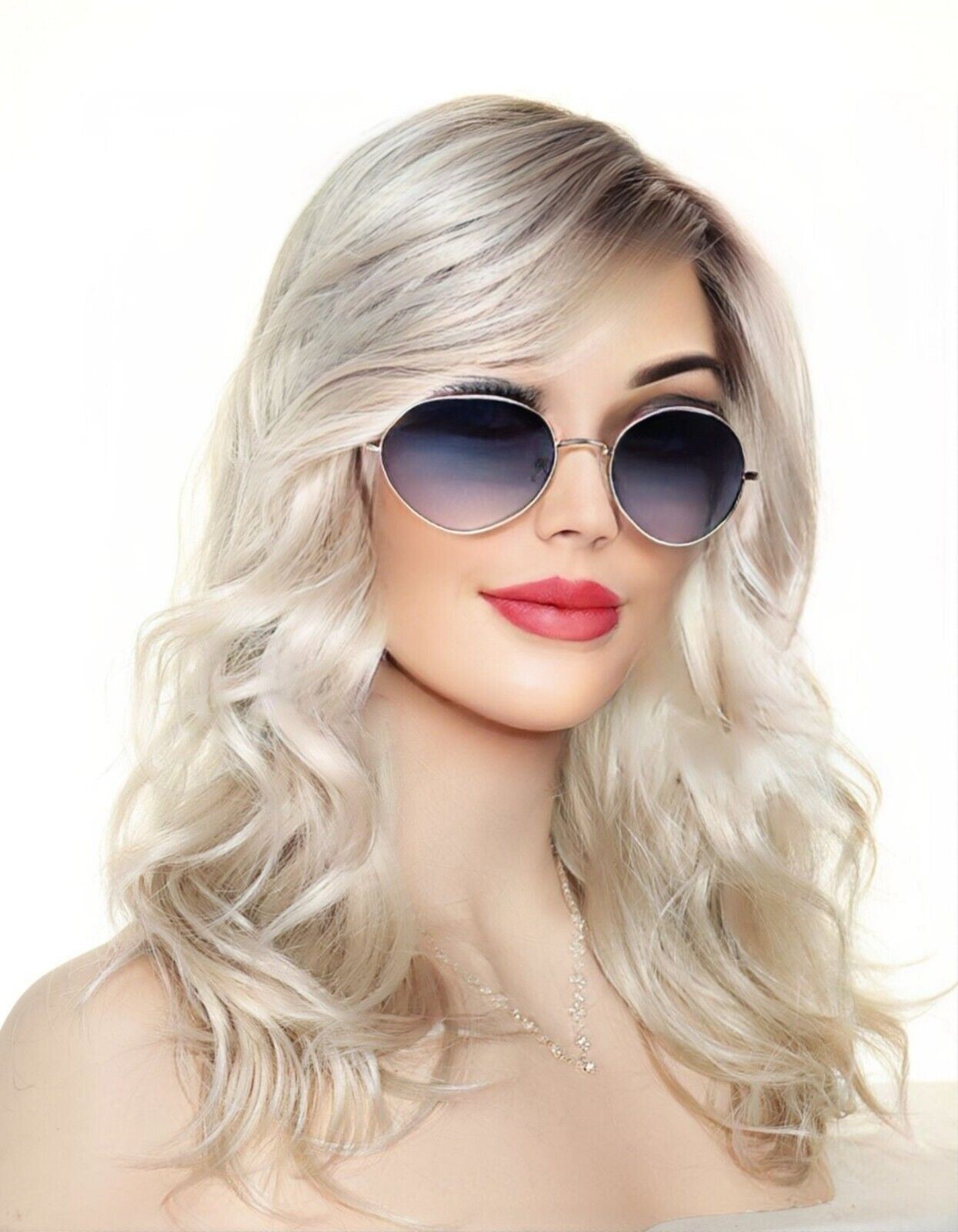 Arrow Ellen Wille Synthetic Wigs Lace Front Hand Tied Monopart Platin Blond Root