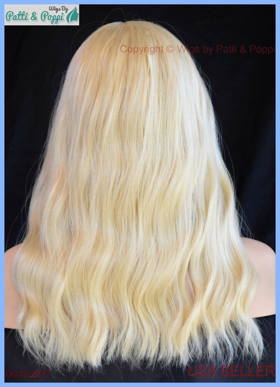 Lace Front Sepia Long Wavy Heat Friendly Wig Color 613 Unisex Adult