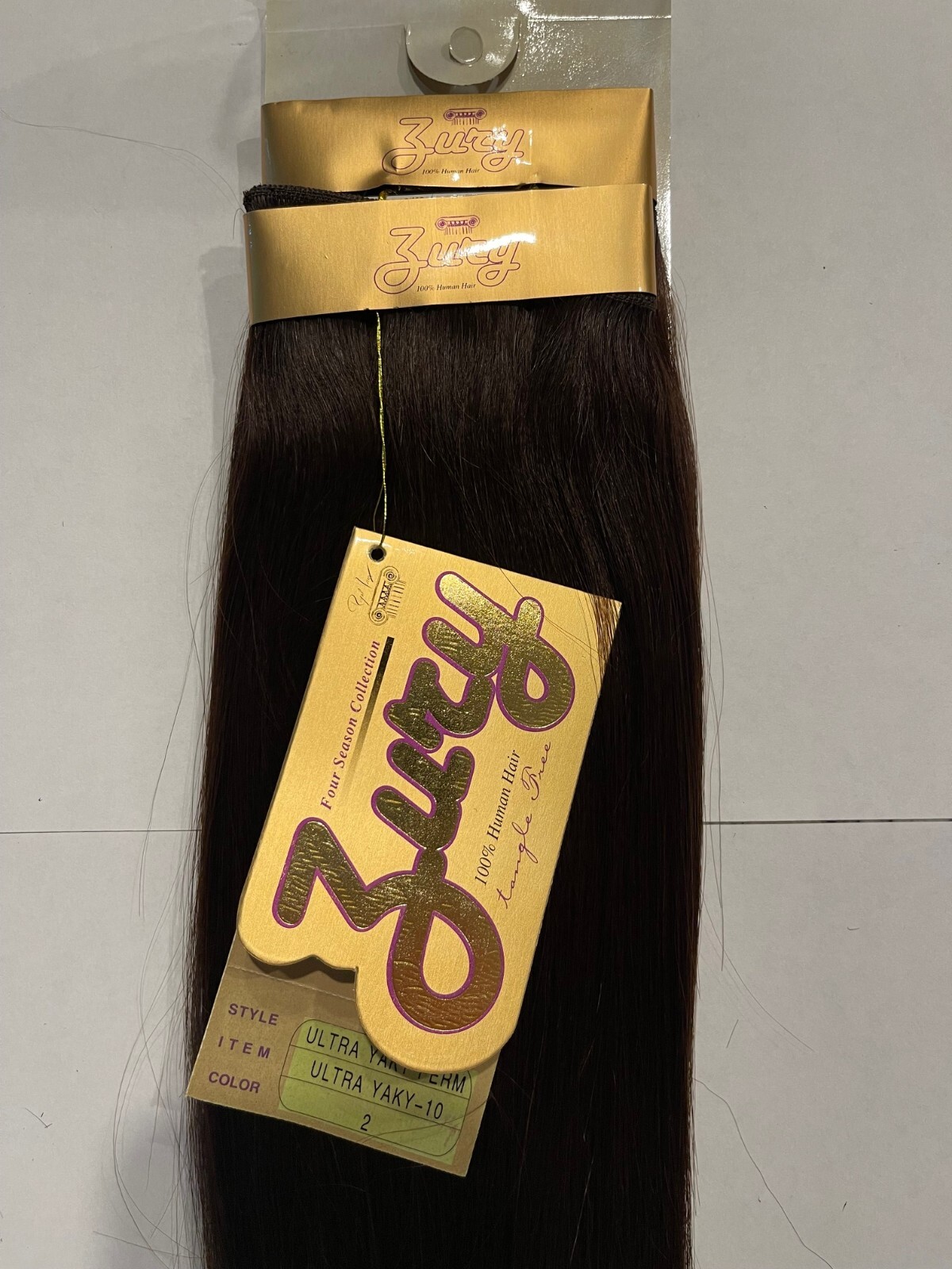 Zury 100% Human Hair Weaving Ultra Yaky Perm 10 inch color #2
