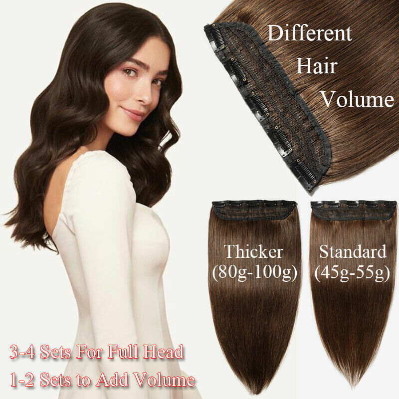 CLEARANCE One Piece Clip in 100% Real Human Hair Extensions Remy Highlight 24in
