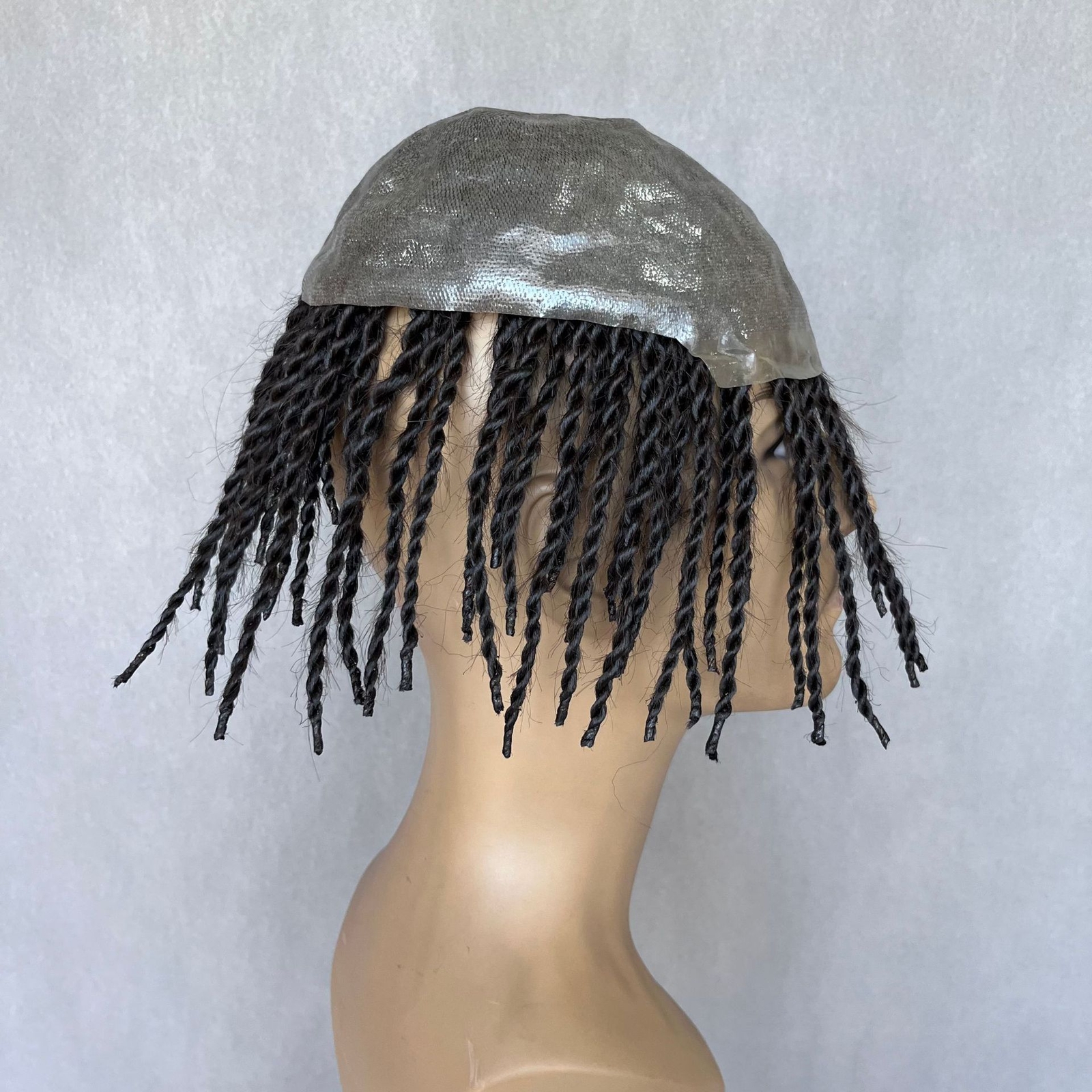 Afro Toupee For Black Men Twist Braids Pu Skin 100% Human Hair 10inch 8×10“
