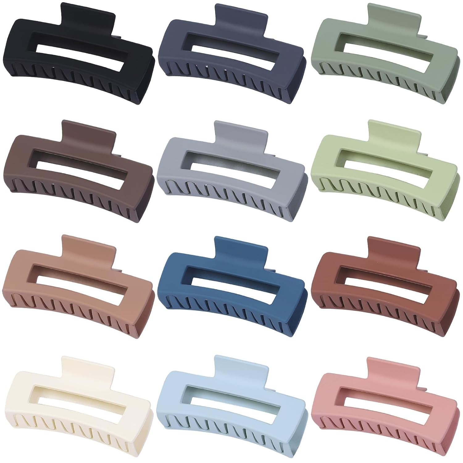 Hair Clip – Claw, 4.1 Inch Extra Large for Thick, Long, Curly Hair, 12 Pcs, 1…