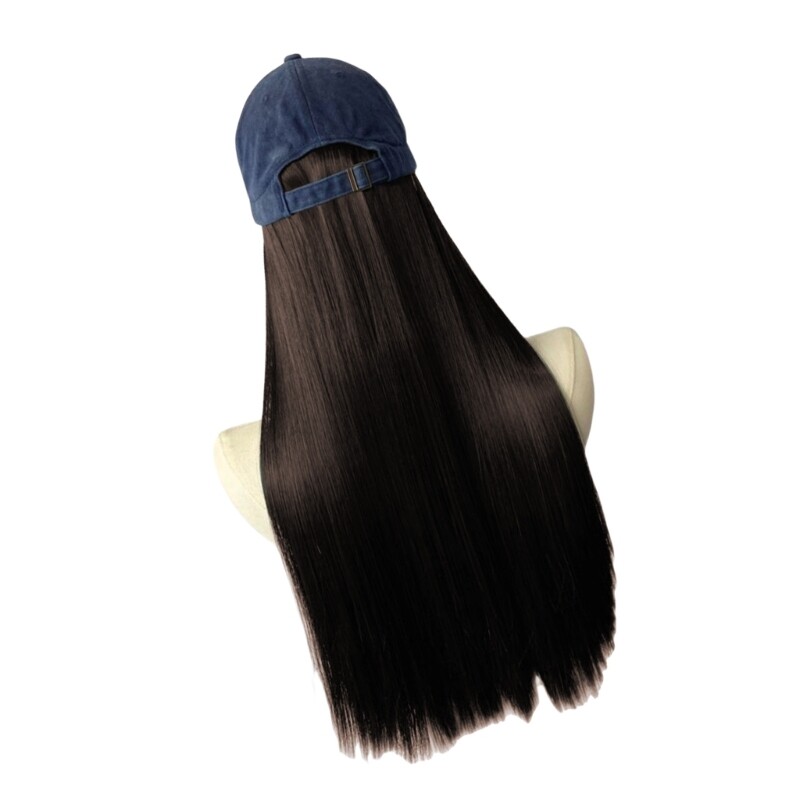 Casual Baseball Hat with Hairpiece Ponytail Hair Extensions for Cosplay Props