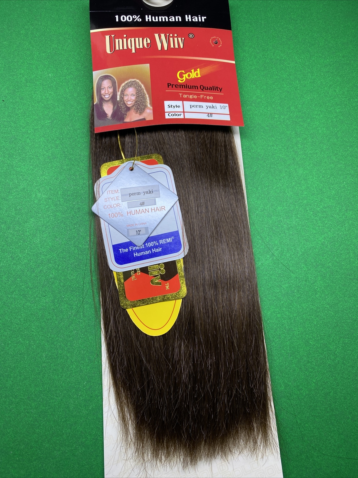 Unique_Wiiv_100% Human Hair SILKY WEAVE_10″_#4_by BOHYME